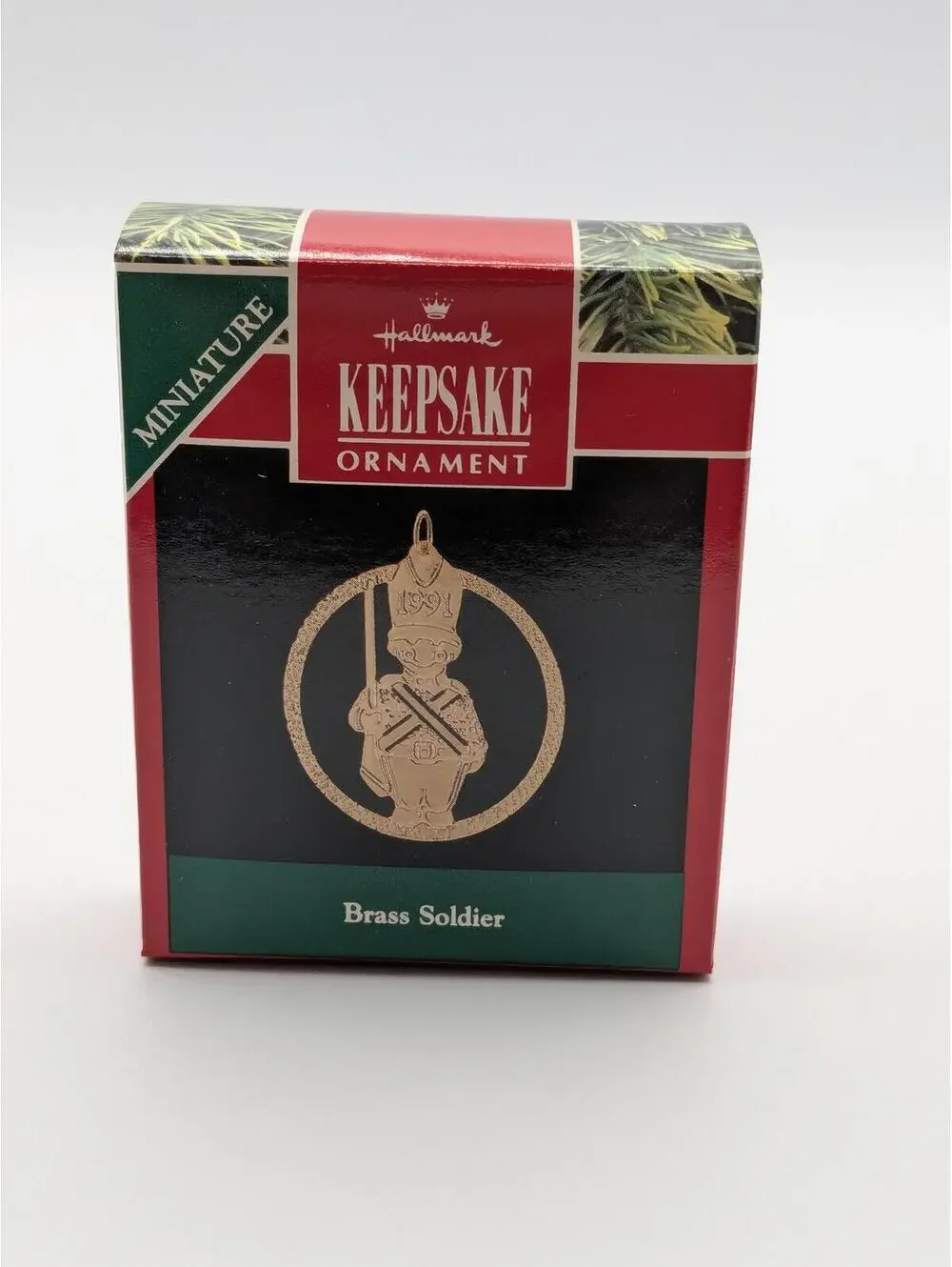 Hallmark Keepsake Brass Soldier Miniature Ornament 1991, New in Box